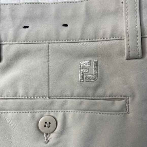 Footjoy FJ Mens Golf Pants W33/L30 Beige Stretch Flat-Front Style Casual - Picture 10 of 11